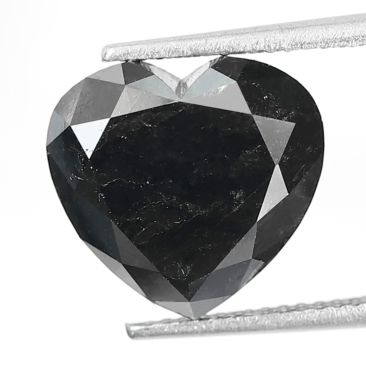 7.34 CT 11 MM | Heart Shape Black Color Diamond | Brilliant Cut Diamond | Gift For Her | Engagement Ring
