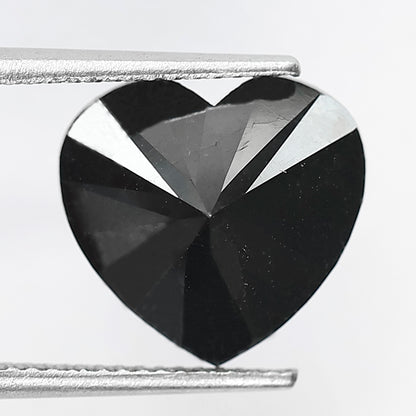 7.34 CT 11 MM | Heart Shape Black Color Diamond | Brilliant Cut Diamond | Gift For Her | Engagement Ring