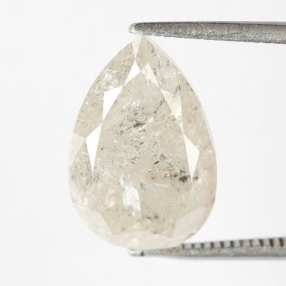 6.02 CT Marvelous Pear Pointed Brilliant Cut Natural Icy White Conflict Free Salt and Pepper Diamond Perfect For Making Jewelry Ring