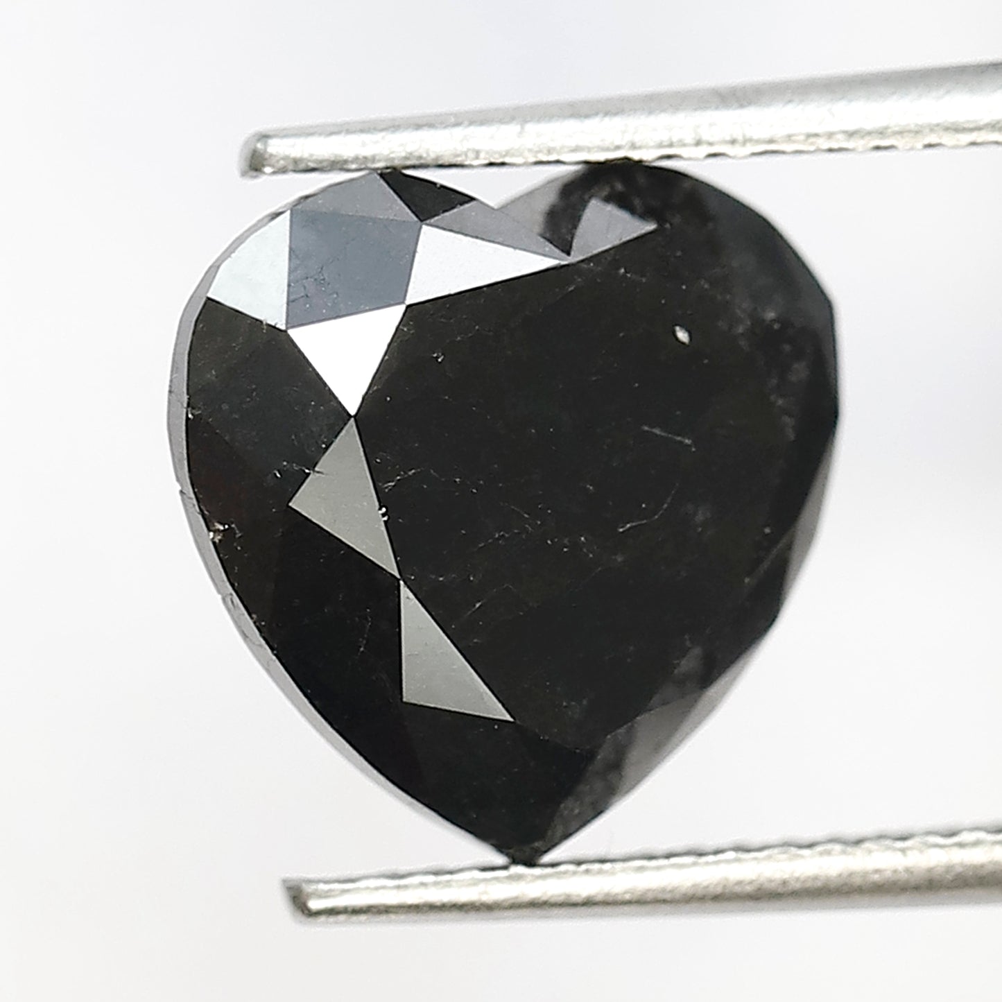 7.34 CT 11 MM | Heart Shape Black Color Diamond | Brilliant Cut Diamond | Gift For Her | Engagement Ring