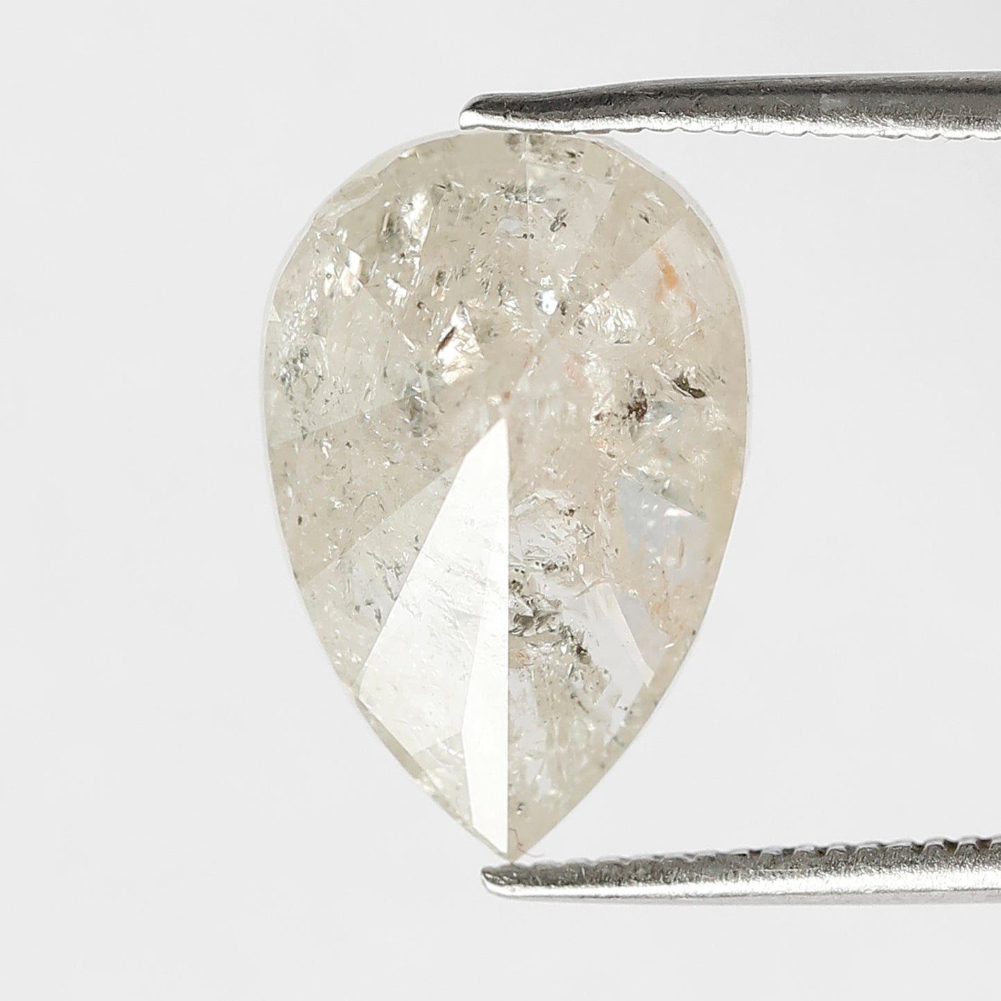 6.02 CT Marvelous Pear Pointed Brilliant Cut Natural Icy White Conflict Free Salt and Pepper Diamond Perfect For Making Jewelry Ring