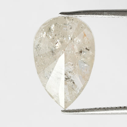 6.02 CT Marvelous Pear Pointed Brilliant Cut Natural Icy White Conflict Free Salt and Pepper Diamond Perfect For Making Jewelry Ring