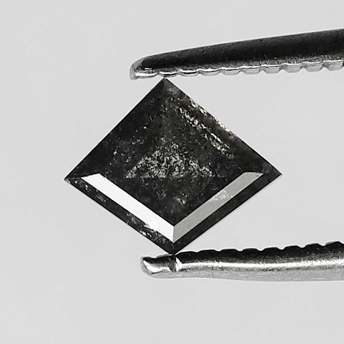 Geometric Cut Loose Diamond 0.54 CT, Natural Salt and Pepper Gray Black Diamond for Custom Jewelry