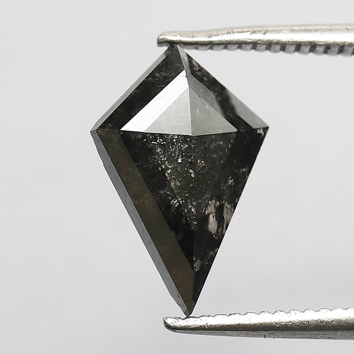 1.35 CT Kite Shape Salt and Pepper Diamond, 11.80 mm Natural Gray Black Loose Earth Mined Diamond For Engagement Ring