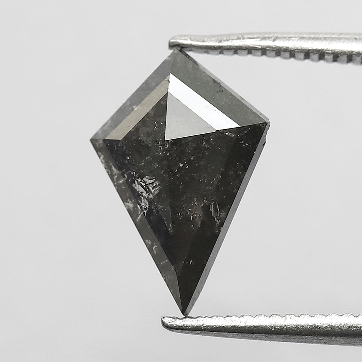 1.35 CT Kite Shape Salt and Pepper Diamond, 11.80 mm Natural Gray Black Loose Earth Mined Diamond For Engagement Ring