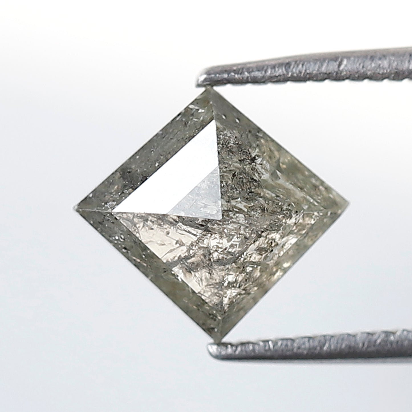 1.54 Ct Kite Shape Salt and Pepper Diamond 8 MM Yellowish Grey Color Natural Loose Diamond