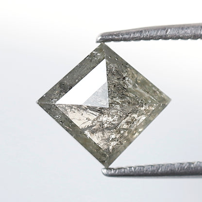 1.54 Ct Kite Shape Salt and Pepper Diamond 8 MM Yellowish Grey Color Natural Loose Diamond