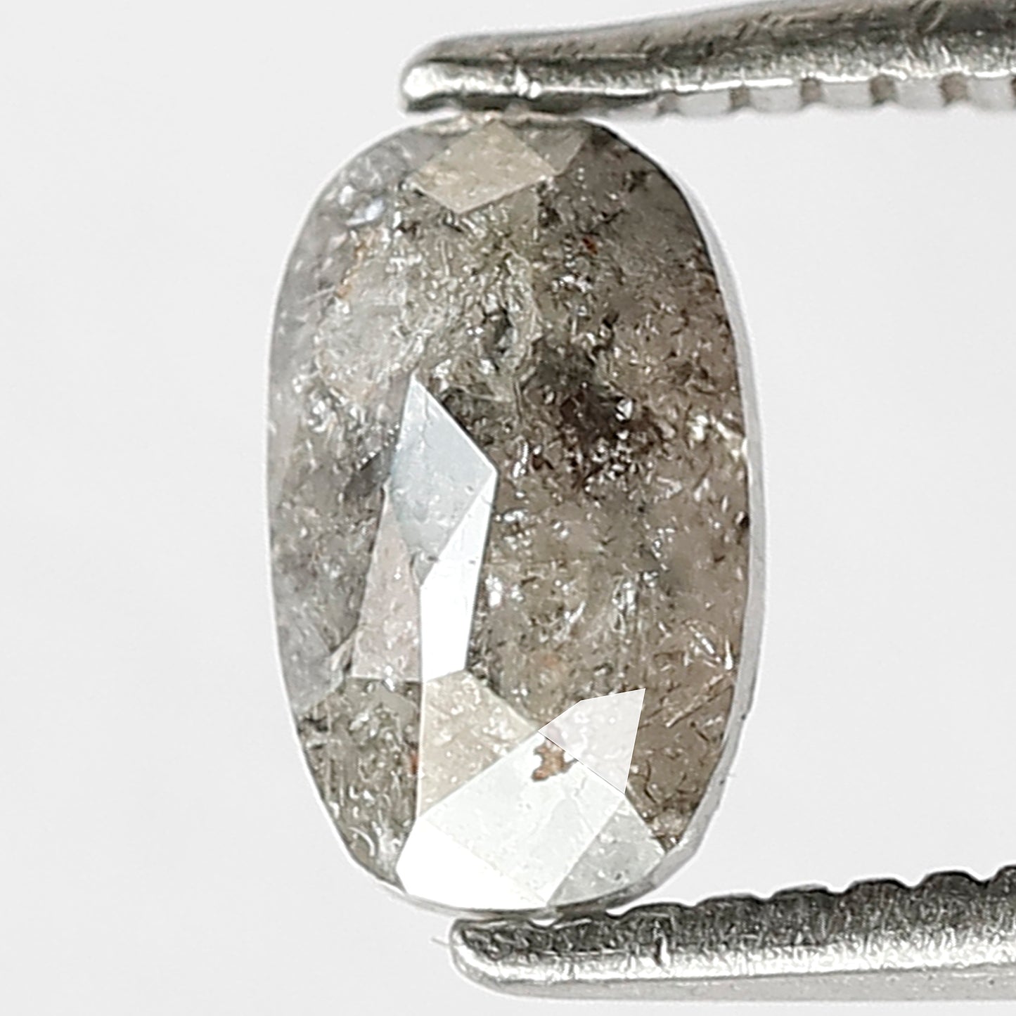 0.82 CT Oval Shape natural loose Salt and Pepper Diamond, 7mm oval shape natural diamond ,Grey Black color Diamond for making unique ornaments
