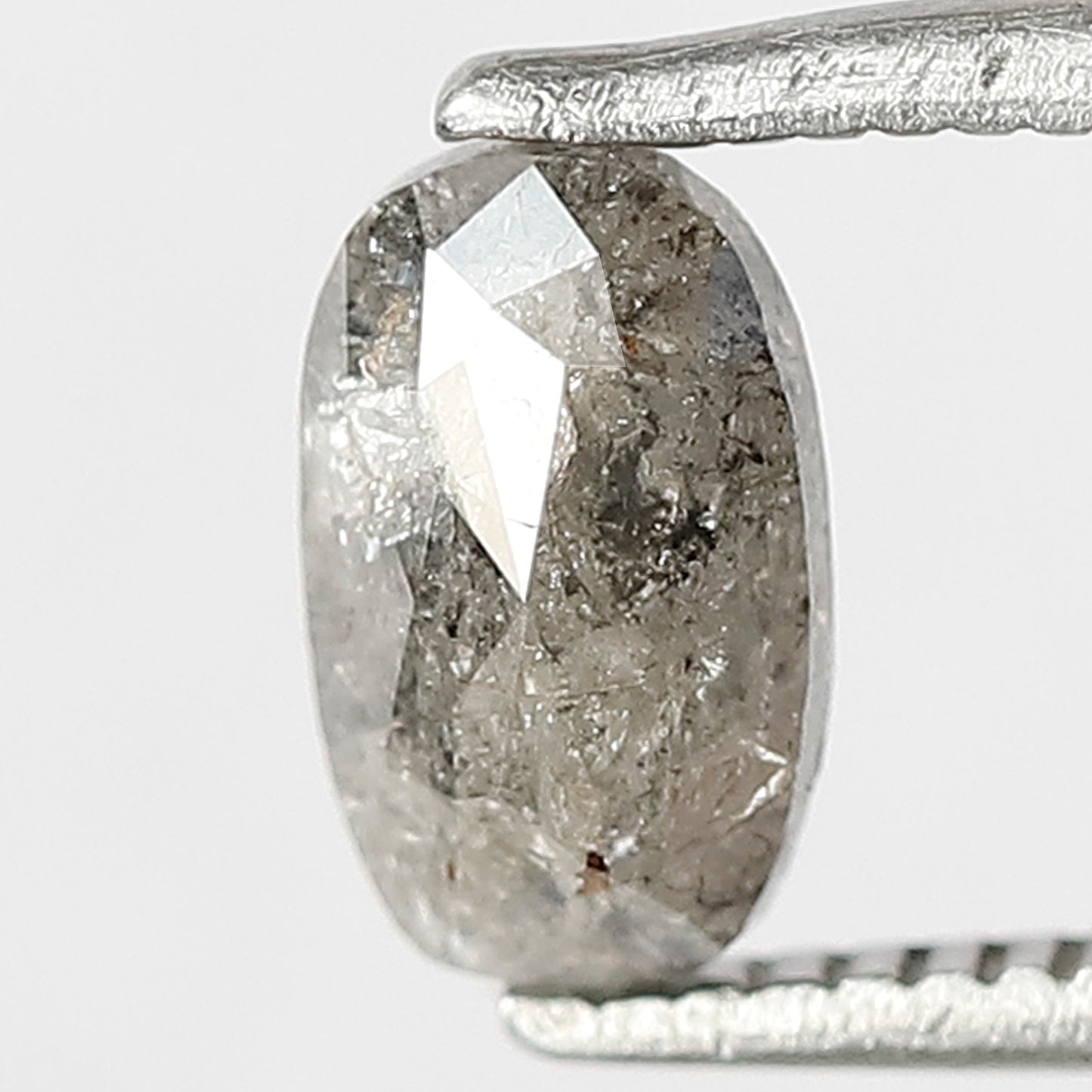 0.82 CT Oval Shape natural loose Salt and Pepper Diamond, 7mm oval shape natural diamond ,Grey Black color Diamond for making unique ornaments
