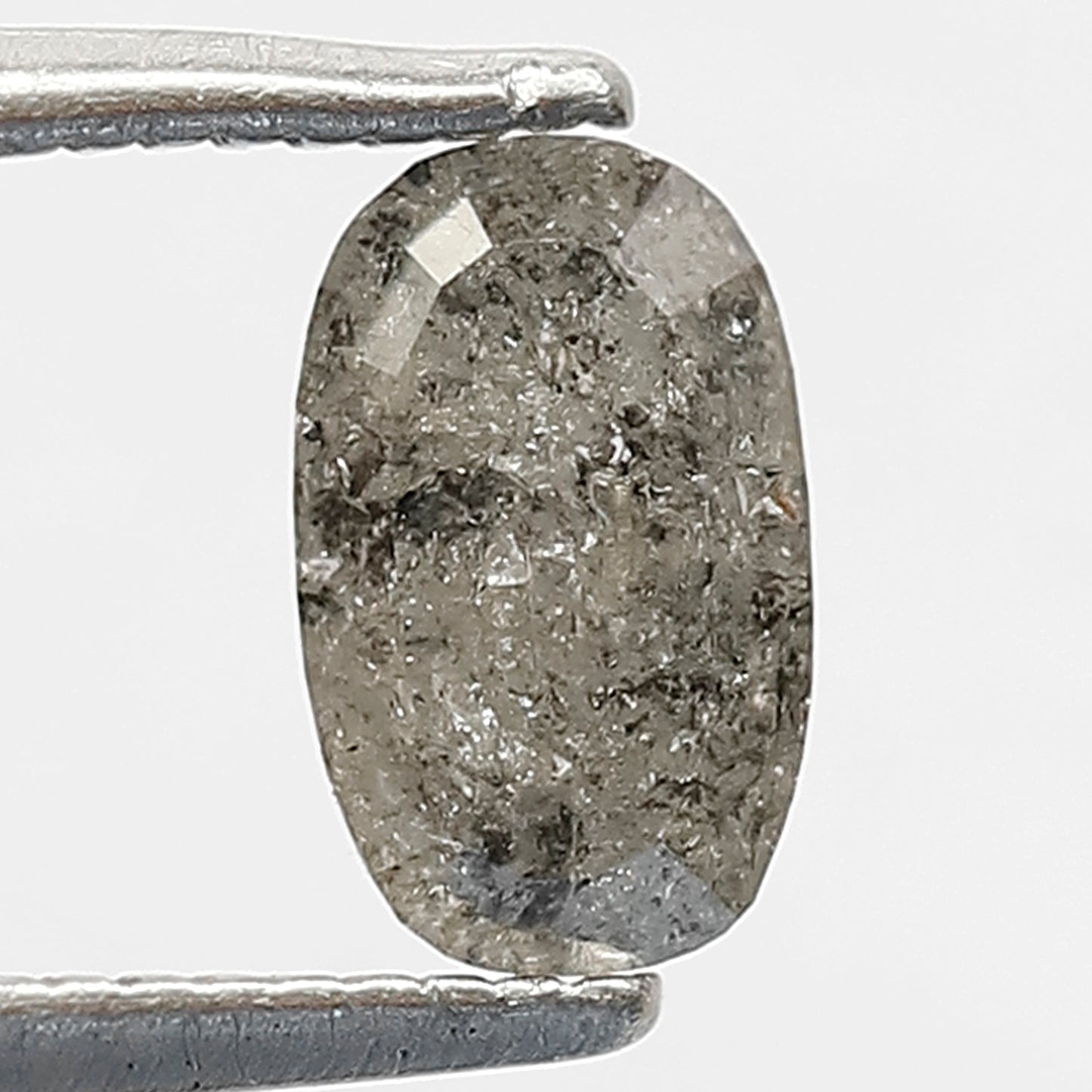0.82 CT Oval Shape natural loose Salt and Pepper Diamond, 7mm oval shape natural diamond ,Grey Black color Diamond for making unique ornaments