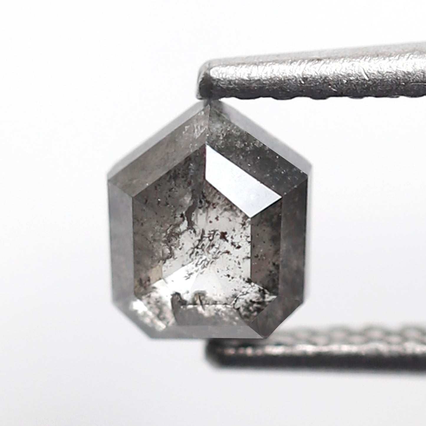 0.67 CT Geometric cut Salt and Pepper Diamond, 5.50 x 4.50 mm Ethically Sourced Natural Loose Diamond