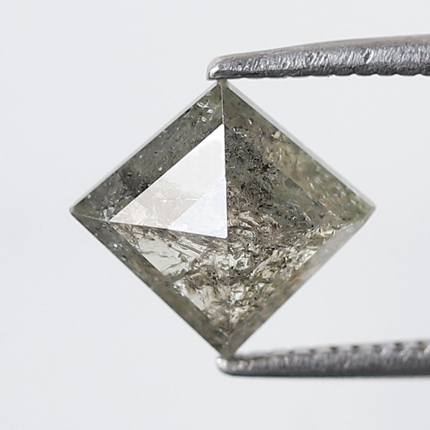 1.54 Ct Kite Shape Salt and Pepper Diamond 8 MM Yellowish Grey Color Natural Loose Diamond