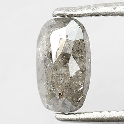 0.82 CT Oval Shape natural loose Salt and Pepper Diamond, 7mm oval shape natural diamond ,Grey Black color Diamond for making unique ornaments
