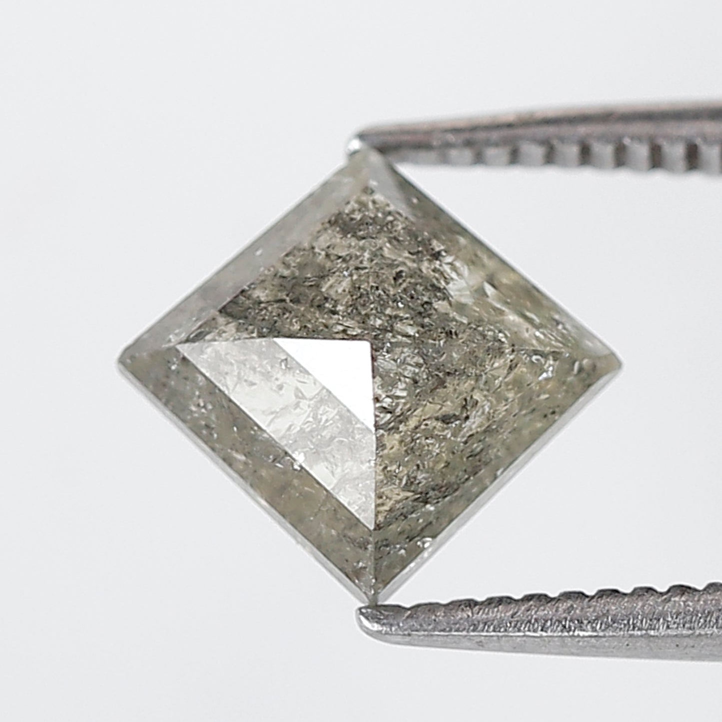 1.54 Ct Kite Shape Salt and Pepper Diamond 8 MM Yellowish Grey Color Natural Loose Diamond