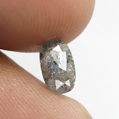 0.82 CT Oval Shape natural loose Salt and Pepper Diamond, 7mm oval shape natural diamond ,Grey Black color Diamond for making unique ornaments