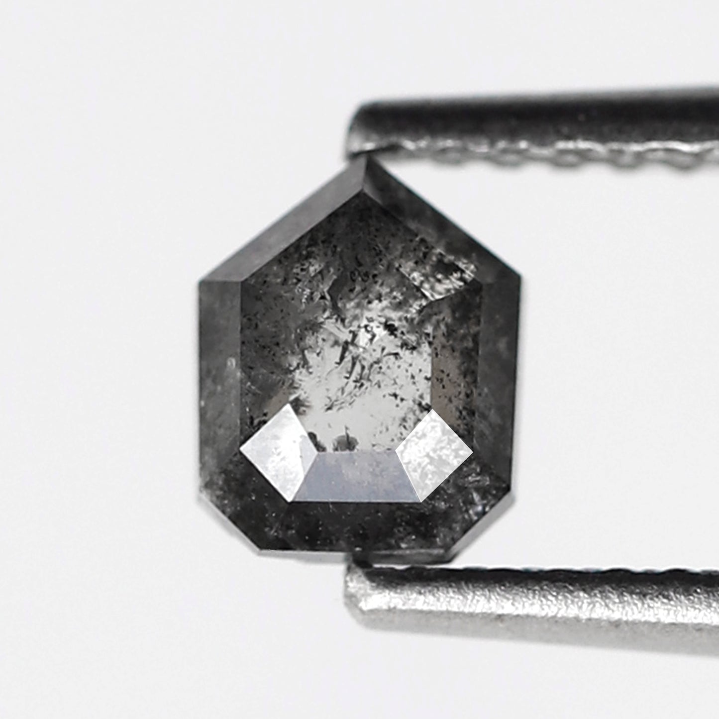 0.67 CT Geometric cut Salt and Pepper Diamond, 5.50 x 4.50 mm Ethically Sourced Natural Loose Diamond