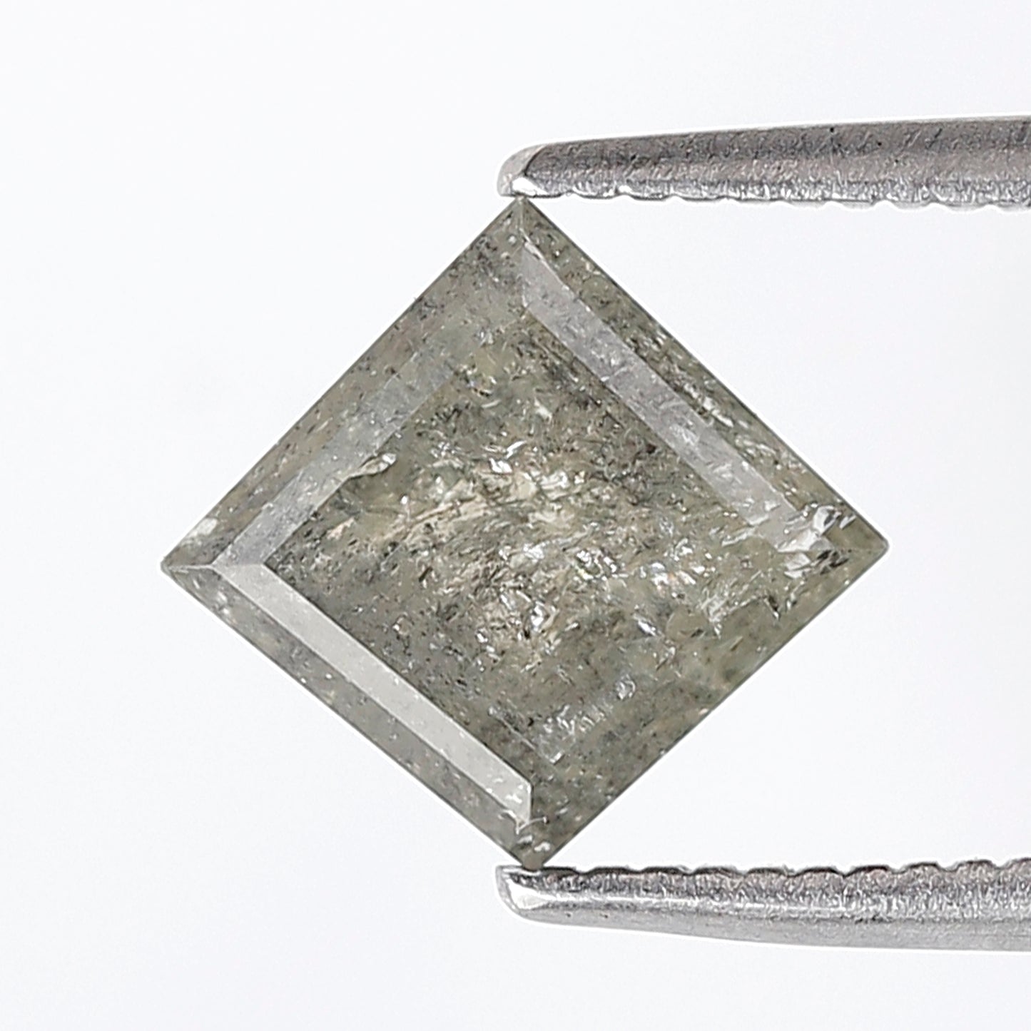 1.54 Ct Kite Shape Salt and Pepper Diamond 8 MM Yellowish Grey Color Natural Loose Diamond