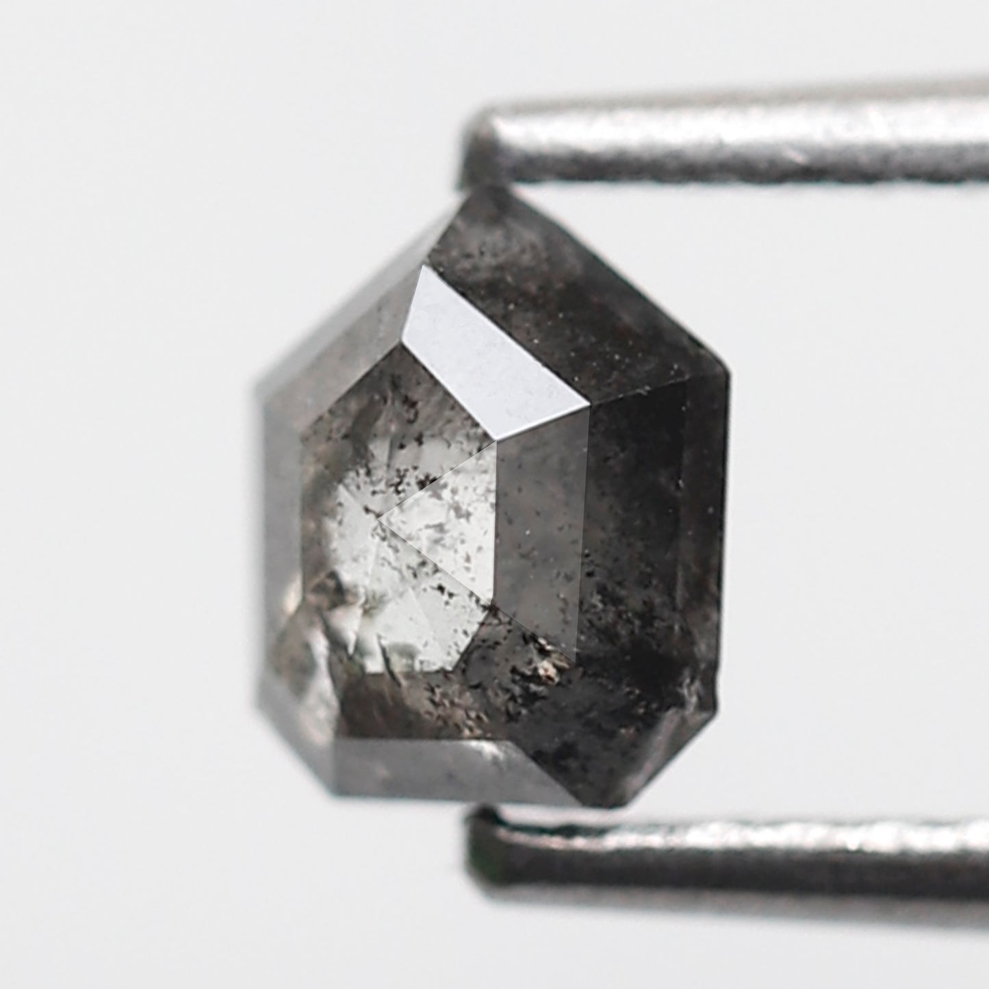 0.67 CT Geometric cut Salt and Pepper Diamond, 5.50 x 4.50 mm Ethically Sourced Natural Loose Diamond