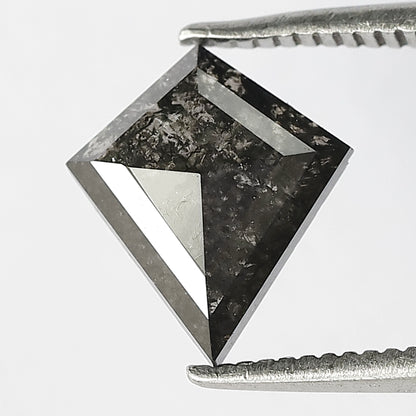 1.26 CT Kite Cut Natural Diamond, Earth Mined Salt and Pepper Loose Diamond for Custom Wedding Ring