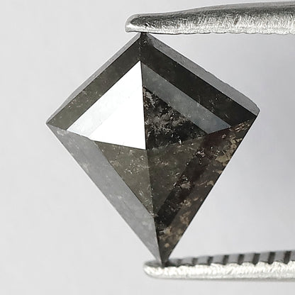 1.26 CT Kite Cut Natural Diamond, Earth Mined Salt and Pepper Loose Diamond for Custom Wedding Ring