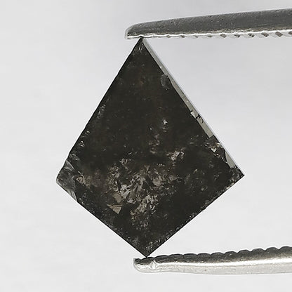 1.26 CT Kite Cut Natural Diamond, Earth Mined Salt and Pepper Loose Diamond for Custom Wedding Ring