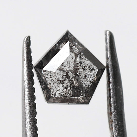 Natural Geometric cut 0.75 CT Loose Earth Mined Diamond, 6.10 x 6.00 mm Gray Black Salt and Pepper Diamond
