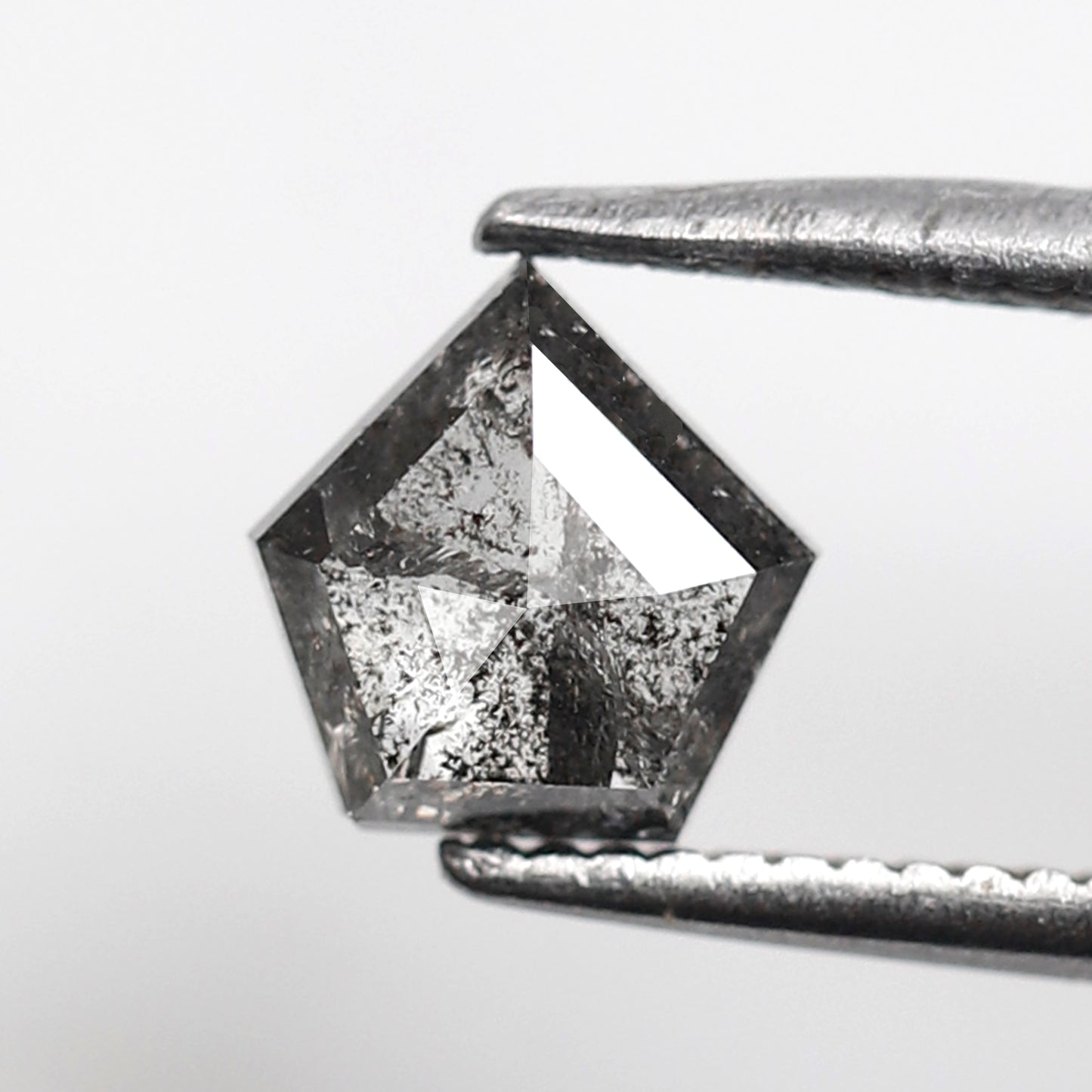 Natural Geometric cut 0.75 CT Loose Earth Mined Diamond, 6.10 x 6.00 mm Gray Black Salt and Pepper Diamond