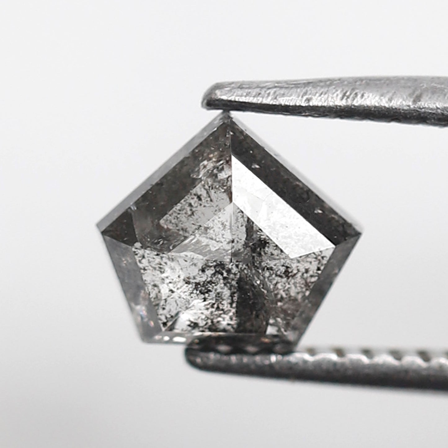 Natural Geometric cut 0.75 CT Loose Earth Mined Diamond, 6.10 x 6.00 mm Gray Black Salt and Pepper Diamond