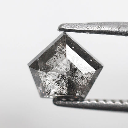 Natural Geometric cut 0.75 CT Loose Earth Mined Diamond, 6.10 x 6.00 mm Gray Black Salt and Pepper Diamond