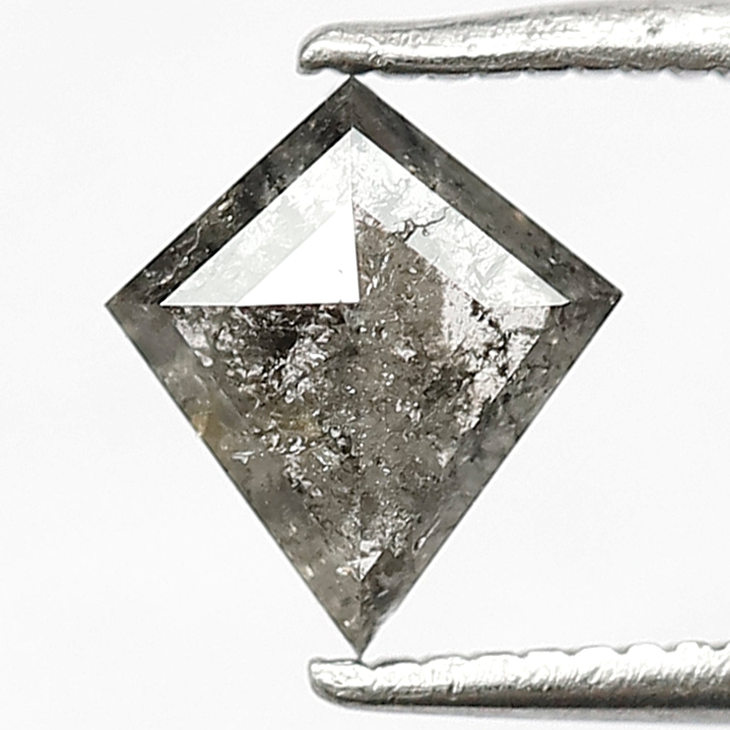 0.78 CT KITE Shape Grey Black color Kite Diamond Natural Loose Diamond 7 mm Kite cut Salt and Pepper Diamond, for making unique design rings