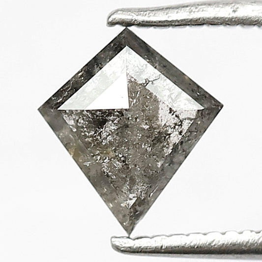 0.78 CT KITE Shape Grey Black color Kite Diamond Natural Loose Diamond 7 mm Kite cut Salt and Pepper Diamond, for making unique design rings