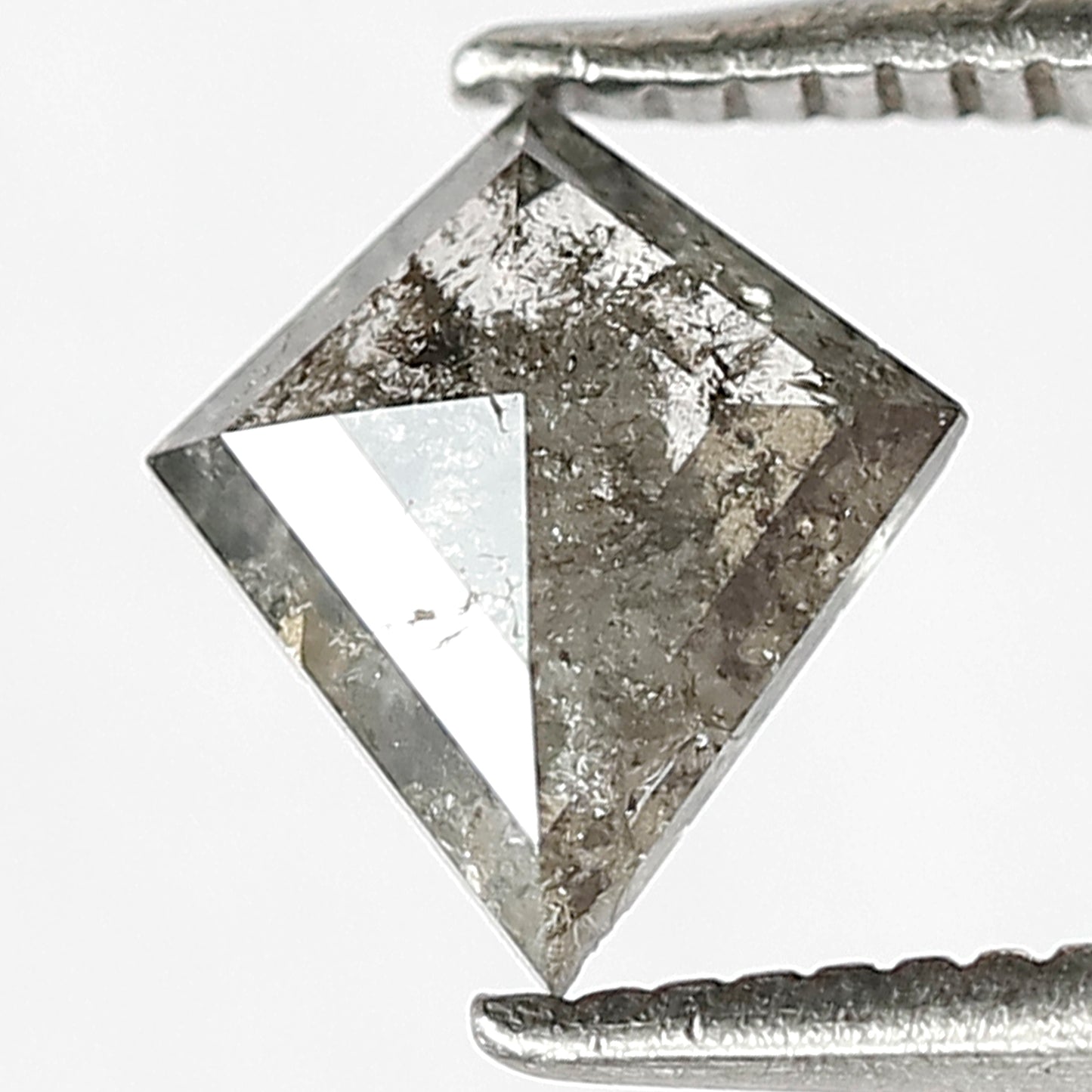0.78 CT KITE Shape Grey Black color Kite Diamond Natural Loose Diamond 7 mm Kite cut Salt and Pepper Diamond, for making unique design rings