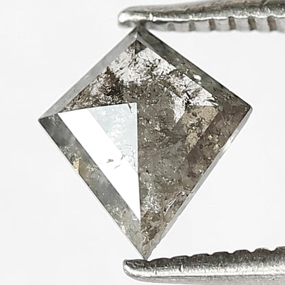 0.78 CT KITE Shape Grey Black color Kite Diamond Natural Loose Diamond 7 mm Kite cut Salt and Pepper Diamond, for making unique design rings