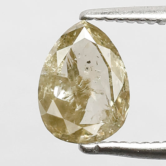 0.92 CT Pear shape Natural Loose Diamond, 7 mm pear cut Diamond, Natural Greenish color Salt and Pepper Diamond ideal for making Pendant