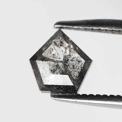 Natural Geometric cut 0.75 CT Loose Earth Mined Diamond, 6.10 x 6.00 mm Gray Black Salt and Pepper Diamond