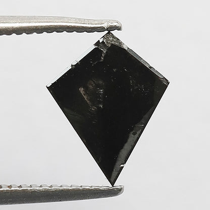 1.16 CT Kite Shape Conflict Free Diamond, Natural Gray Black Loose Salt and Pepper Diamond For Proposal Ring
