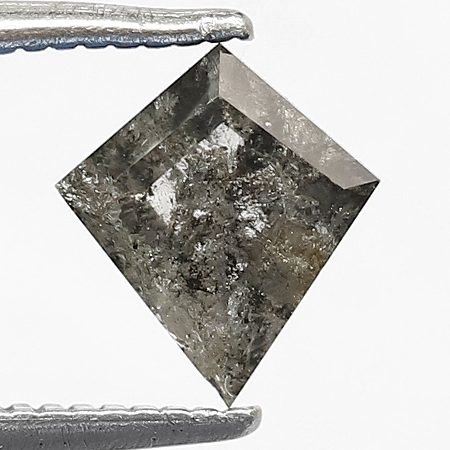 0.78 CT KITE Shape Grey Black color Kite Diamond Natural Loose Diamond 7 mm Kite cut Salt and Pepper Diamond, for making unique design rings