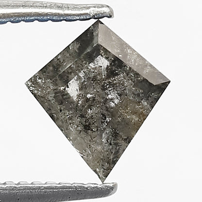 0.78 CT KITE Shape Grey Black color Kite Diamond Natural Loose Diamond 7 mm Kite cut Salt and Pepper Diamond, for making unique design rings