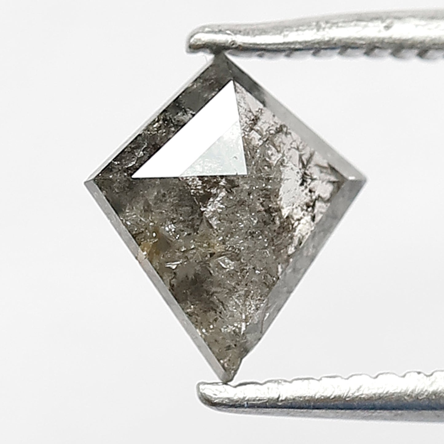 0.78 CT KITE Shape Grey Black color Kite Diamond Natural Loose Diamond 7 mm Kite cut Salt and Pepper Diamond, for making unique design rings