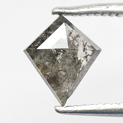 0.78 CT KITE Shape Grey Black color Kite Diamond Natural Loose Diamond 7 mm Kite cut Salt and Pepper Diamond, for making unique design rings