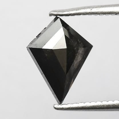 1.16 CT Kite Shape Conflict Free Diamond, Natural Gray Black Loose Salt and Pepper Diamond For Proposal Ring