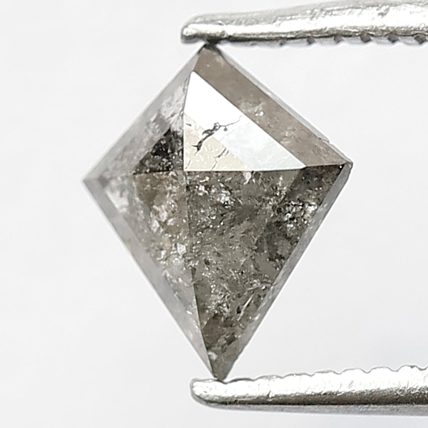 0.78 CT KITE Shape Grey Black color Kite Diamond Natural Loose Diamond 7 mm Kite cut Salt and Pepper Diamond, for making unique design rings
