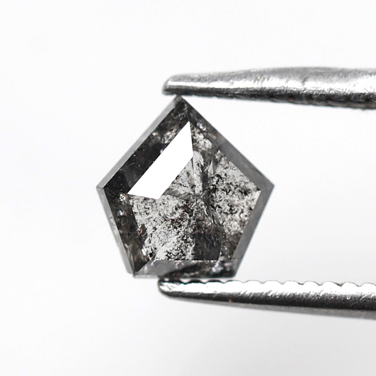 Natural Geometric cut 0.75 CT Loose Earth Mined Diamond, 6.10 x 6.00 mm Gray Black Salt and Pepper Diamond