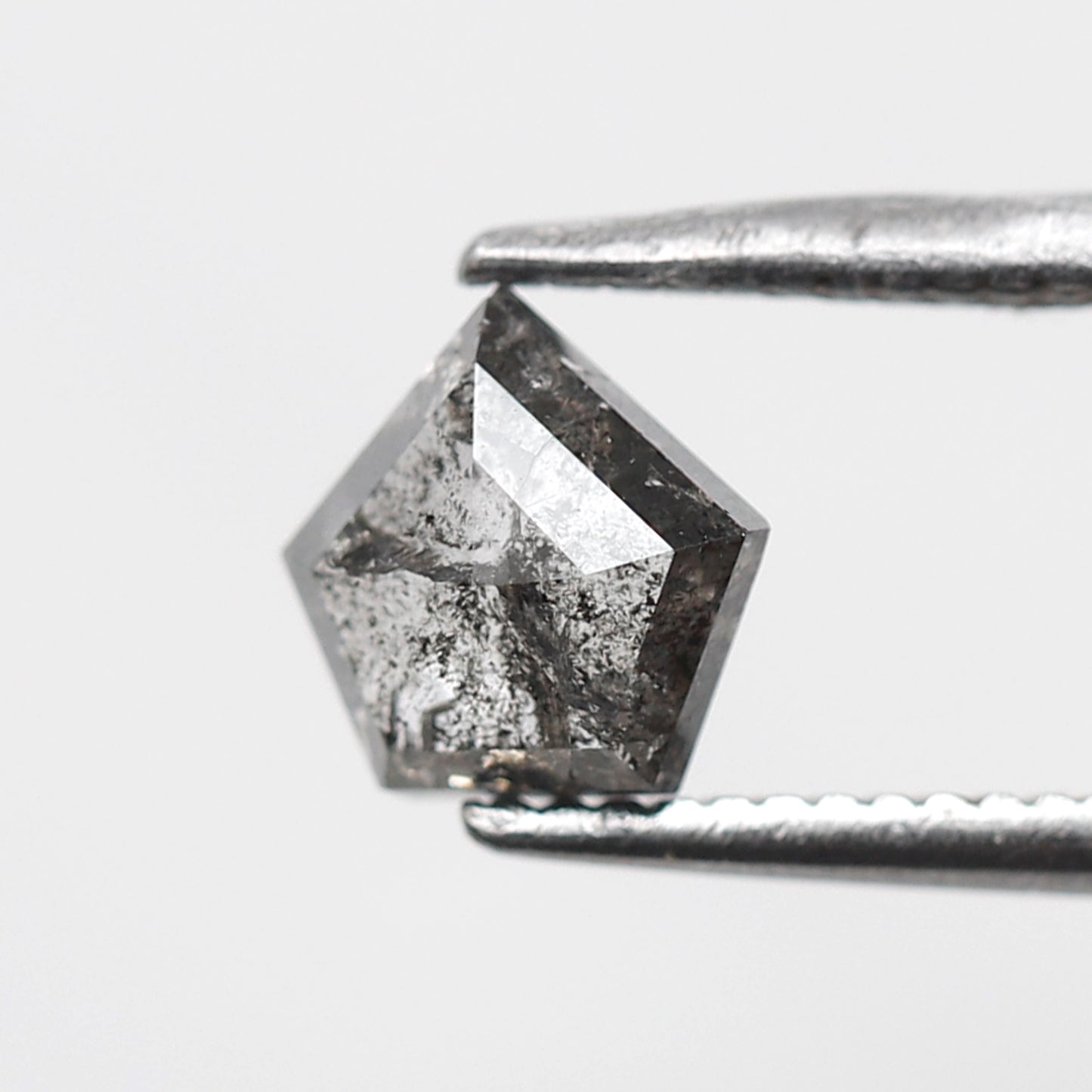 Natural Geometric cut 0.75 CT Loose Earth Mined Diamond, 6.10 x 6.00 mm Gray Black Salt and Pepper Diamond
