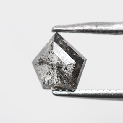 Natural Geometric cut 0.75 CT Loose Earth Mined Diamond, 6.10 x 6.00 mm Gray Black Salt and Pepper Diamond