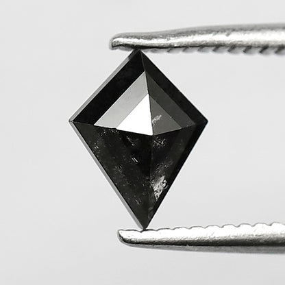 0.67 CT Ethical Kite Shape Diamond, Natural Salt and Pepper Gray Black Loose Diamond for Jewelry