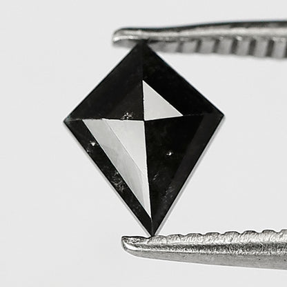 0.67 CT Ethical Kite Shape Diamond, Natural Salt and Pepper Gray Black Loose Diamond for Jewelry