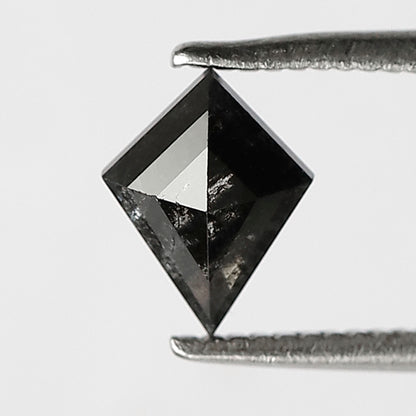 0.67 CT Ethical Kite Shape Diamond, Natural Salt and Pepper Gray Black Loose Diamond for Jewelry