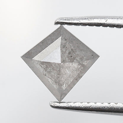 0.90 CT Kite Shape Salt and Pepper Diamond  7 MM Natural Loose Grey Color Diamond