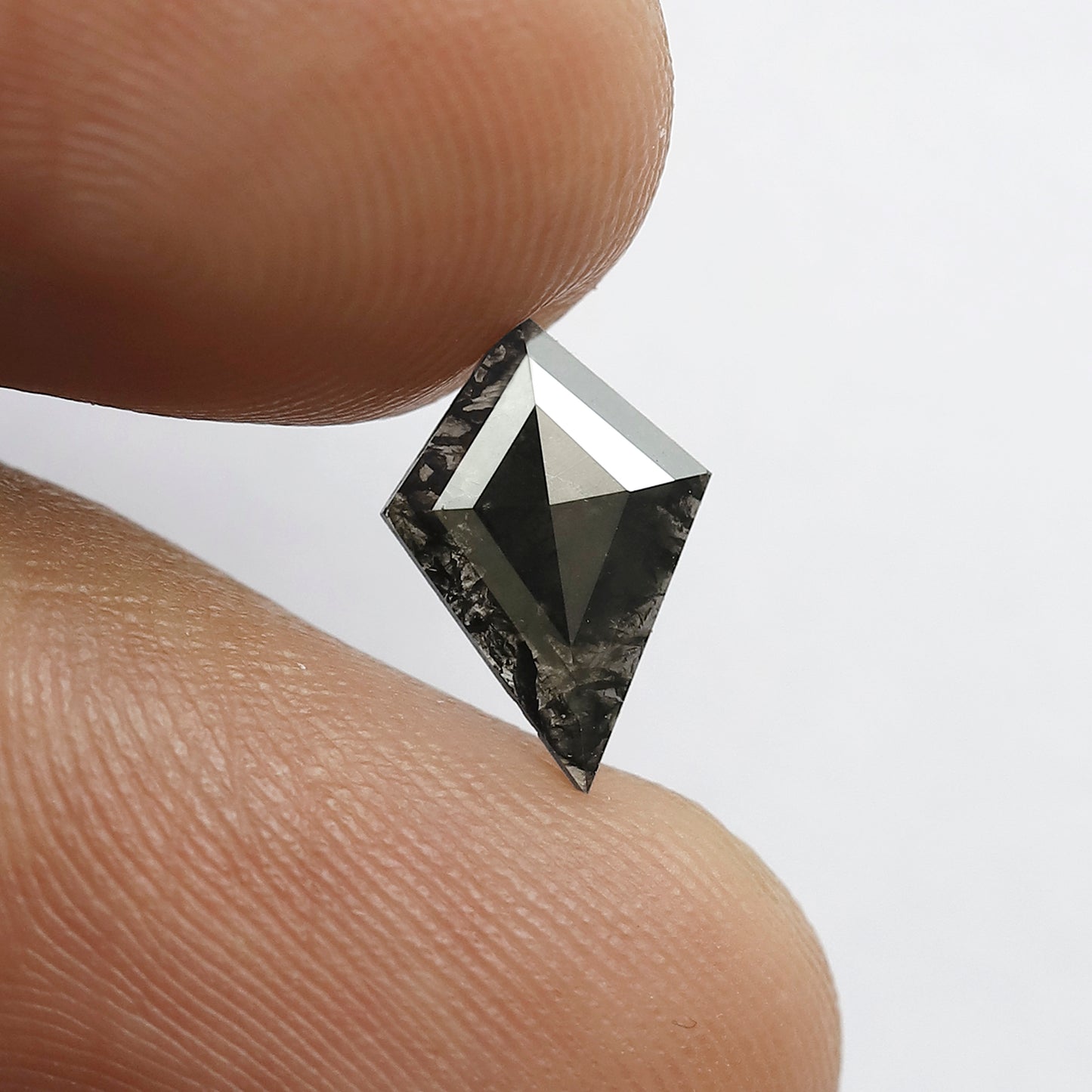 0.60 CT Kite Cut Salt and Pepper Diamond, Natural Ethical Loose Diamond for Anniversary Ring Gift